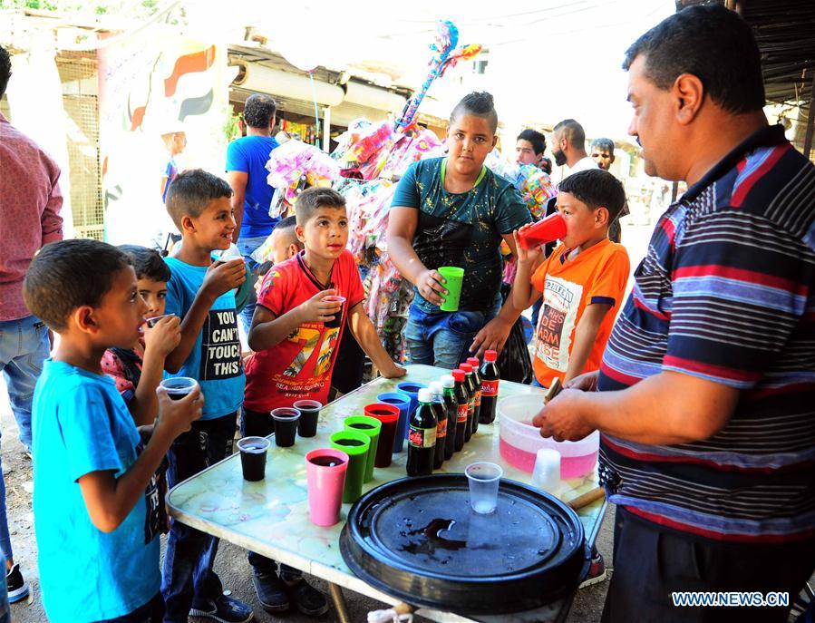 Des enfants syriens profitent de la fête de l'Aïd