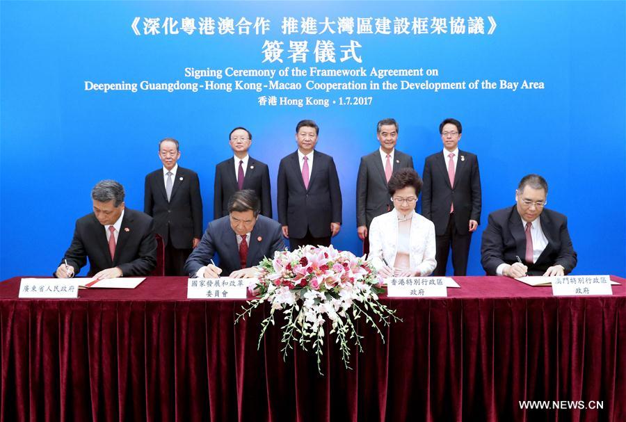 Le président chinois assiste à la signature d'un accord sur le développement de la zone de la Grande Baie