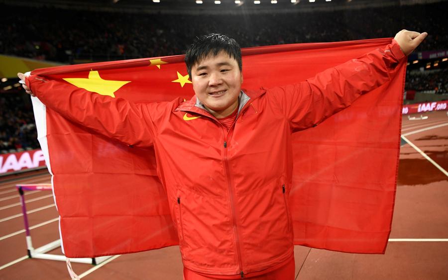 Mondiaux d'athlétisme, lancer du poids : la Chine enfin récompensée