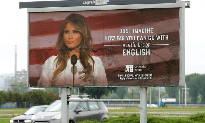 Melania Trump fait interdire une publicité à son effigie en Croatie