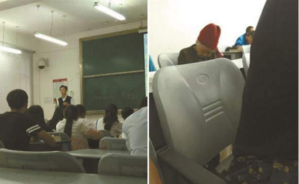 Une mère chinoise dans la classe de son fils enseignant