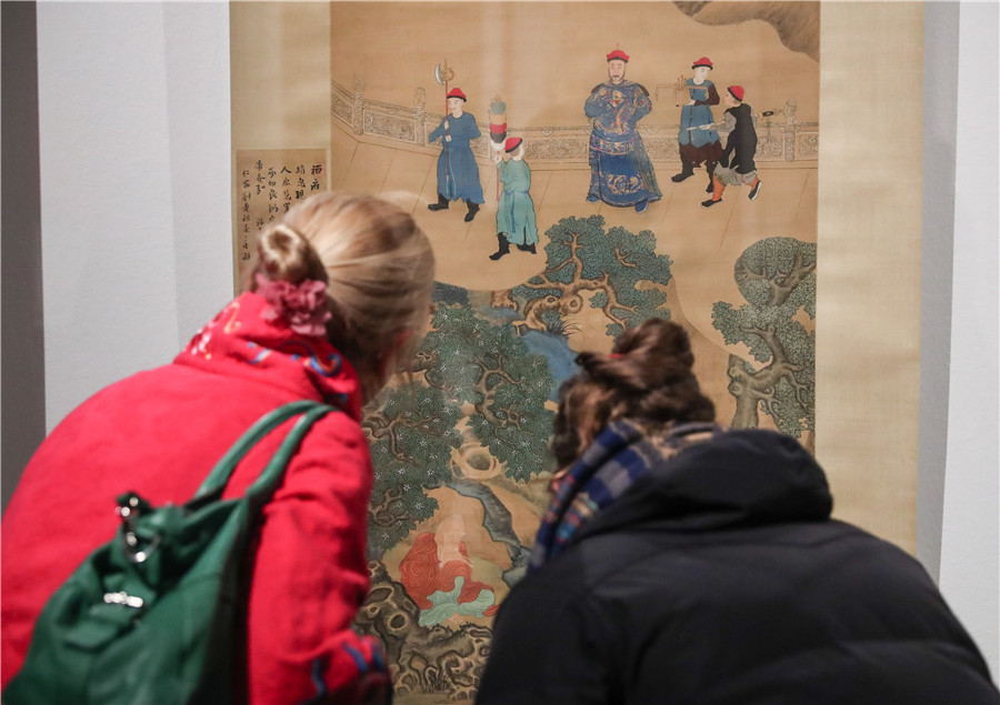 Ouverture d'une exposition de peintures chinoises de portraits à Berlin