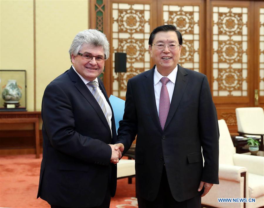 Le plus haut législateur chinois rencontre le président du Conseil des Etats de la Suisse