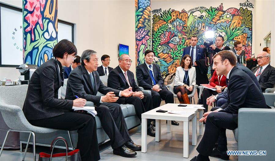 Macron rencontre l'envoyé du président Xi lors du sommet One Planet Summit
