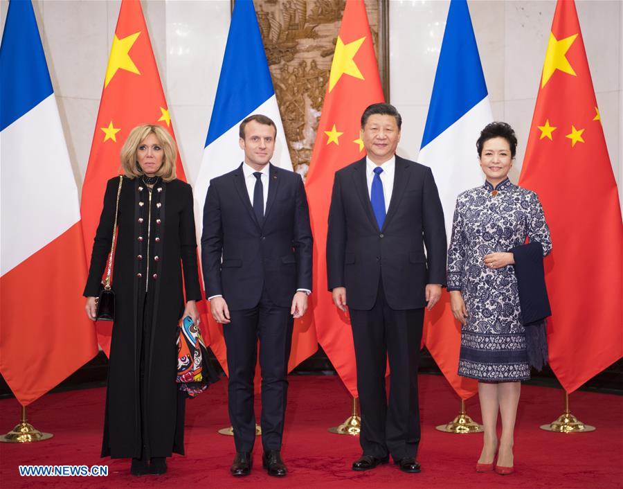 Xi Jinping reçoit Emmanuel Macron