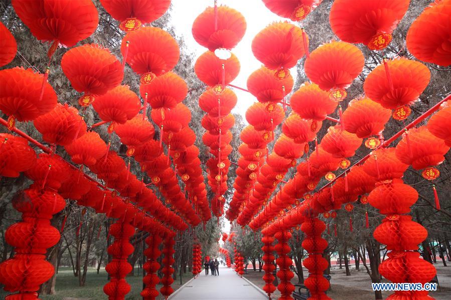 Fête du Printemps : des lanternes rouges au Parc du Temple de la Terre