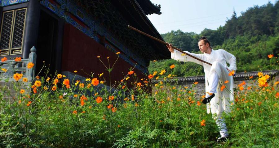 Un maître du kung-fu américain en Chine