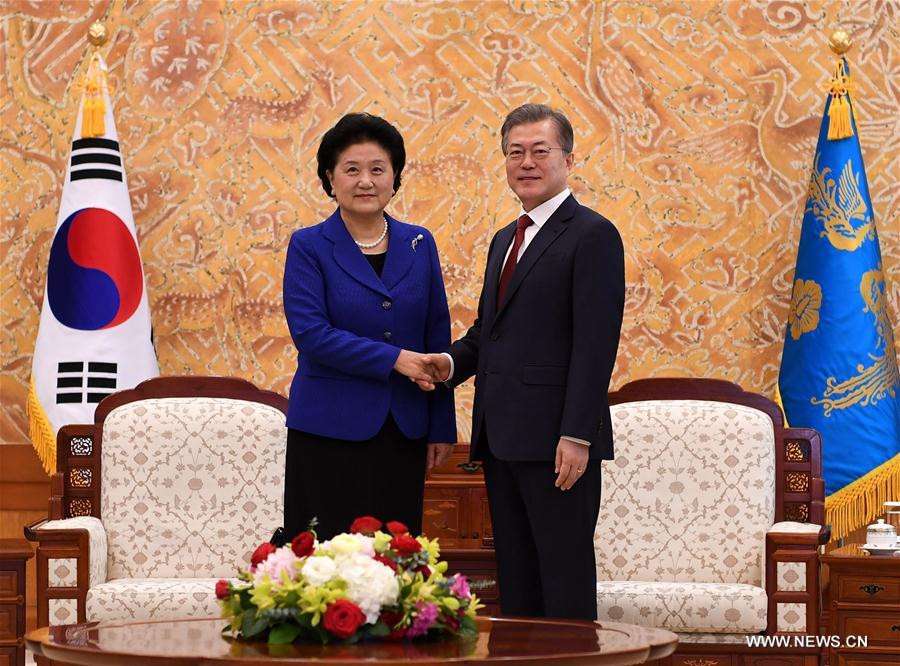 Rencontre entre l'envoyée chinoise et le président sud-coréen pour discuter des relations bilatérales et de la péninsule coréenne