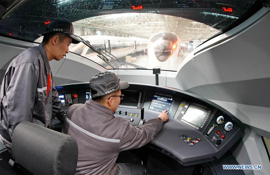 Construction de trains à grande vitesse dans le nord de la Chine