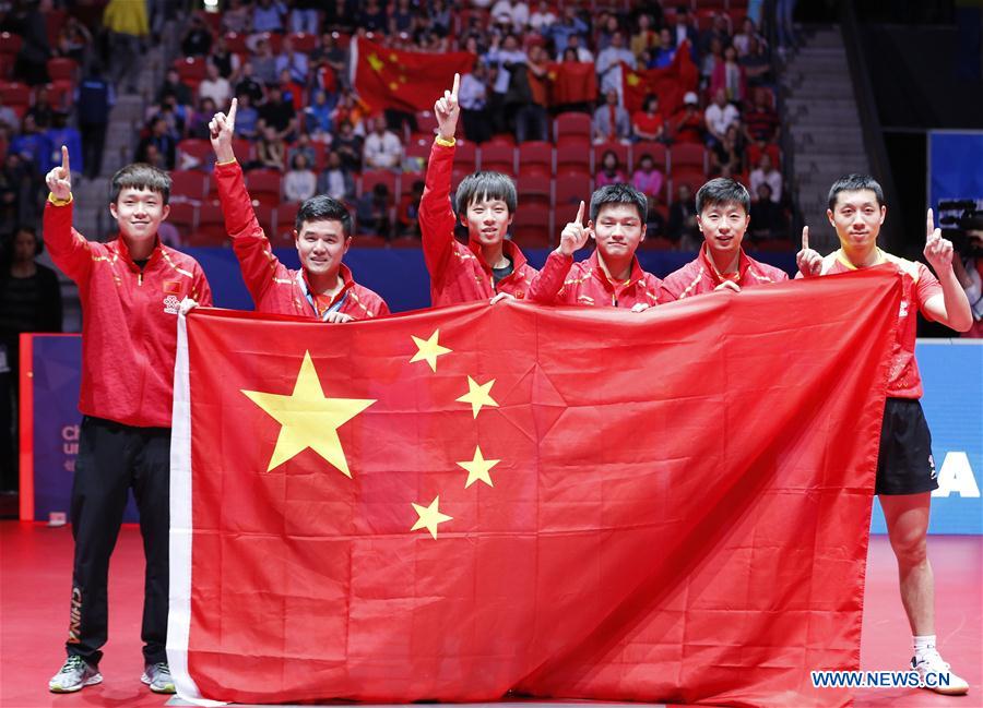 Championnats du monde de tennis de table 2018 : La Chine remporte le titre masculin en battant l'Allemagne 3-0