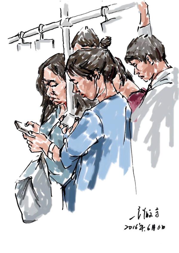 Depuis 5 ans, un artiste de Shanghai a dessiné plus de 10 000 croquis de gens dans métro