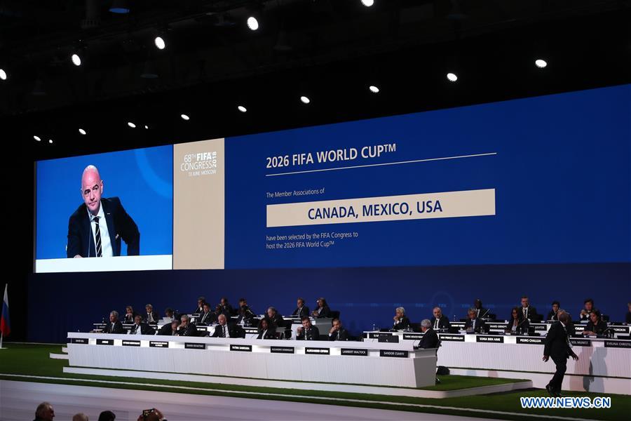 Les Etats-Unis, le Canada et le Mexique co-organiseront le Mondial de football 2026