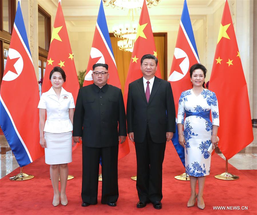 Entretien à Beijing entre Xi Jinping et Kim Jong-un