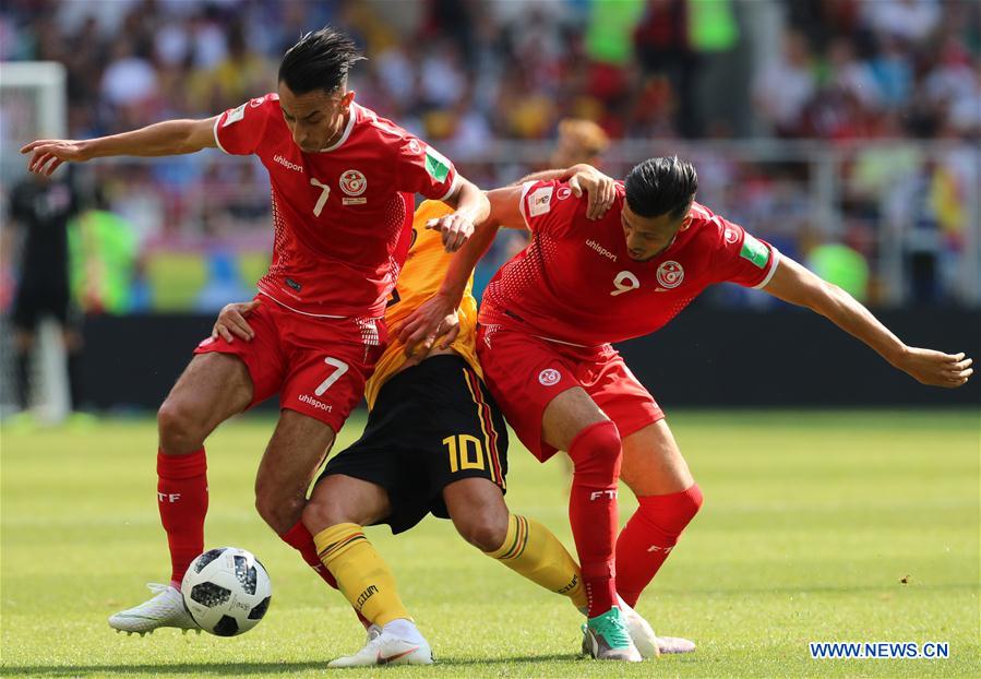 Coupe du monde 2018 : match entre la Belgique et la Tunisie