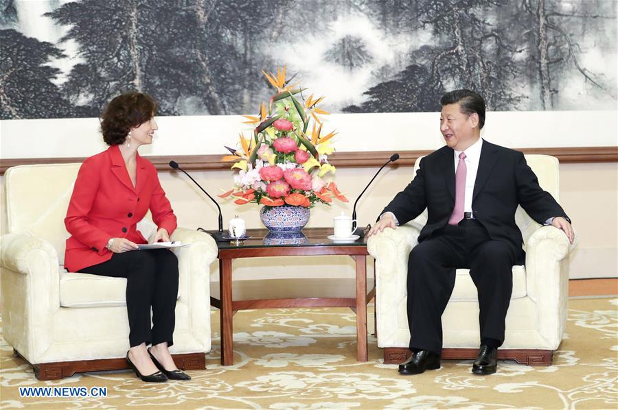 Le président chinois rencontre la directrice générale de l'UNESCO