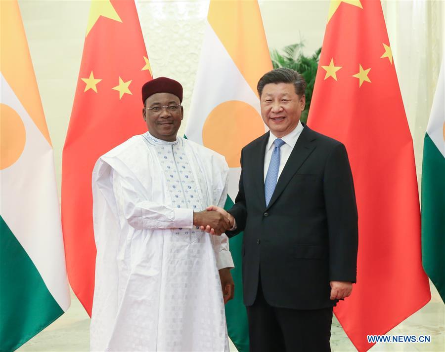 Xi Jinping rencontre le président nigérien Mahamadou Issoufou