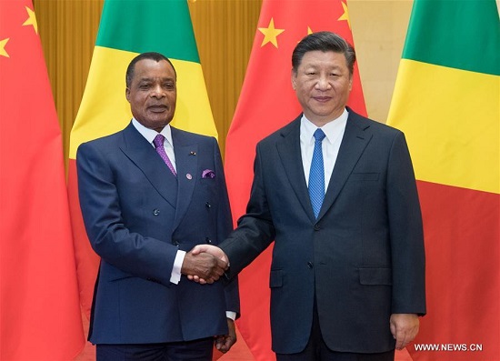 Xi Jinping s'entretient avec le président de la République du Congo
