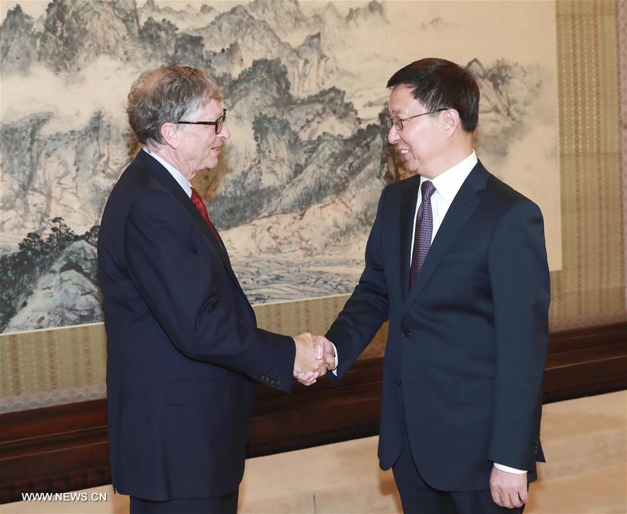 Un vice-Premier ministre chinois rencontre Bill Gates