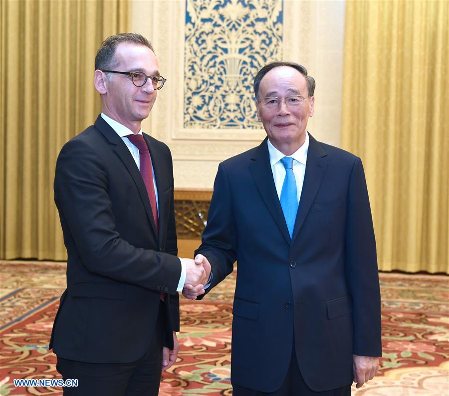 Le vice-président chinois rencontre le ministre allemand des Affaires étrangères
