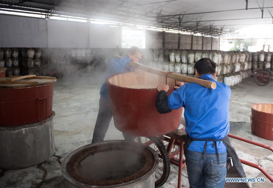 La fabrication du vin de riz traditionnel à Shaoxing
