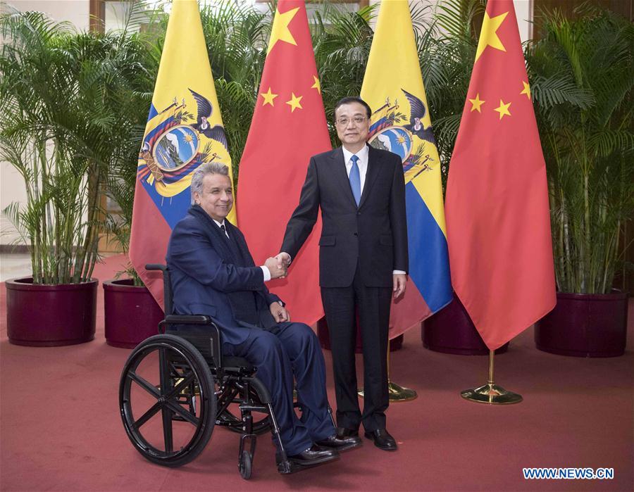 Le Premier ministre chinois rencontre le président équatorien