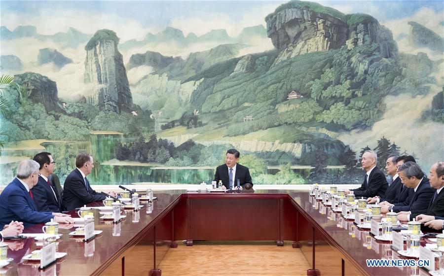 Le président chinois rencontre le représentant au Commerce et le secrétaire au Trésor des Etats-Unis 