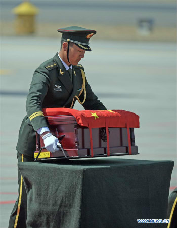 Les dépouilles de 10 soldats chinois morts durant la Guerre de Corée ont été rapatriées