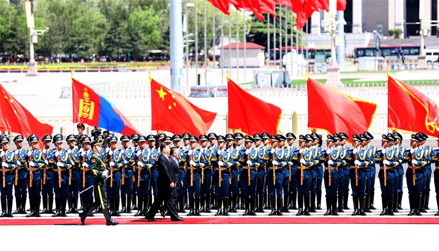 Entretien entre les présidents chinois et mongol