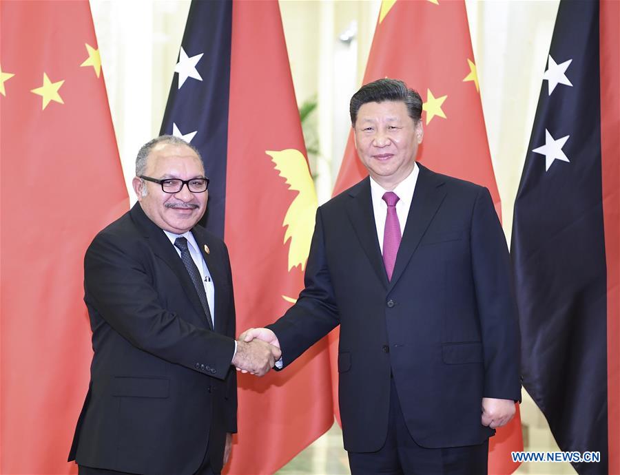 Xi Jinping rencontre le Premier ministre de la Papouasie-Nouvelle-Guinée