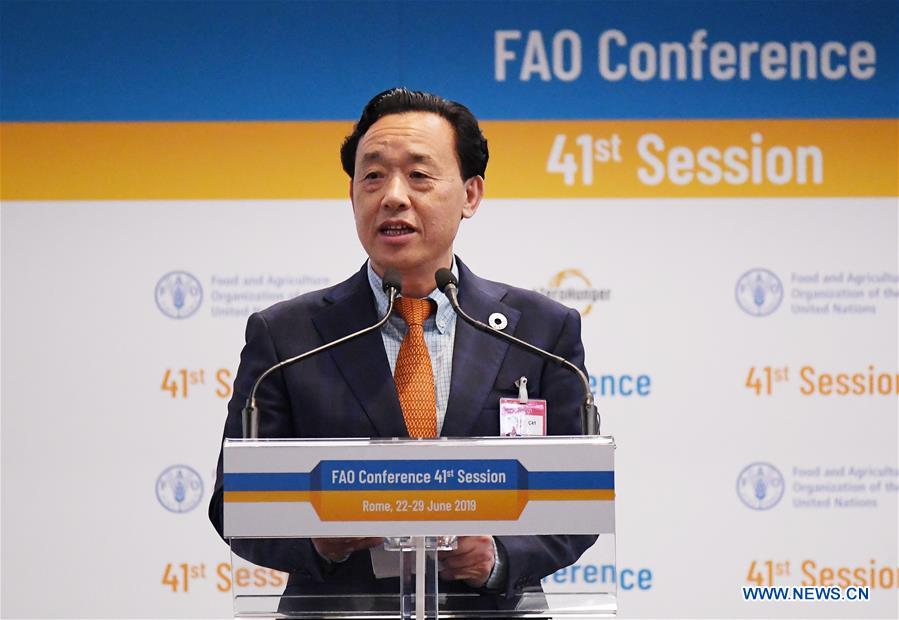 Le Chinois Qu Dongyu élu directeur général de la FAO