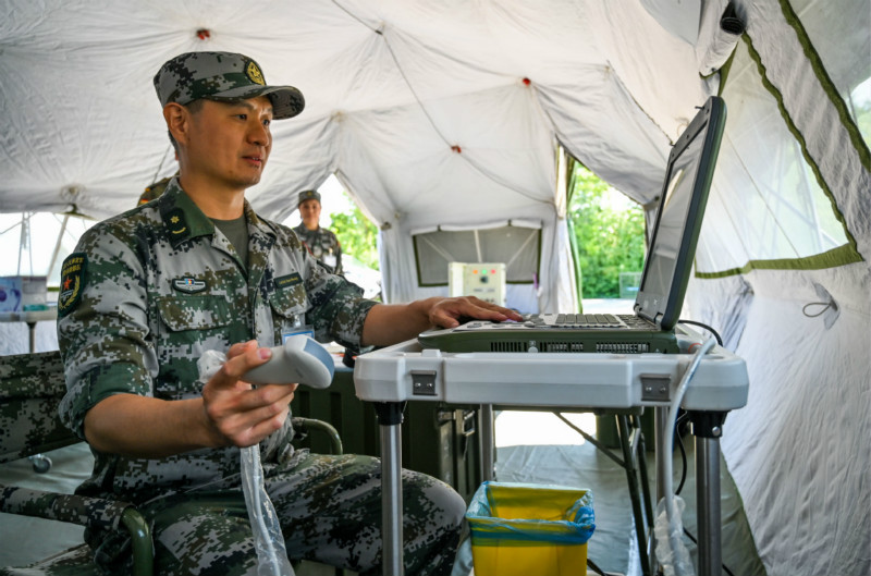 Exercice conjoint d'assistance médicale entre les armées chinoise et allemande