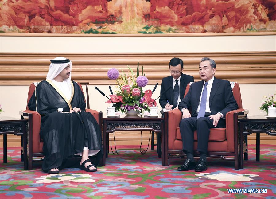 Un conseiller d'Etat chinois rencontre le ministre des Affaires étrangères des EAU