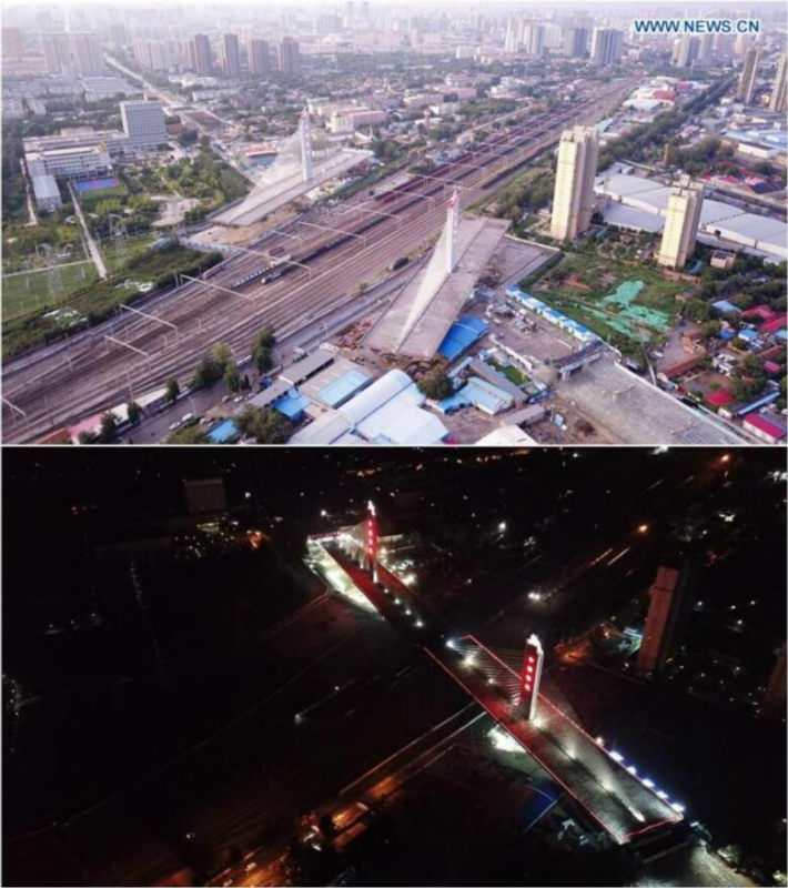 Hebei : construction en rotation réussie d'un pont de 46 000 tonnes