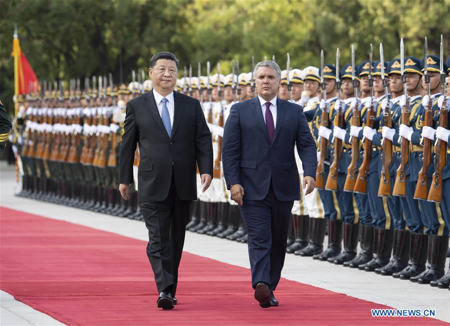Les présidents chinois et colombien s'engagent à promouvoir les liens bilatéraux