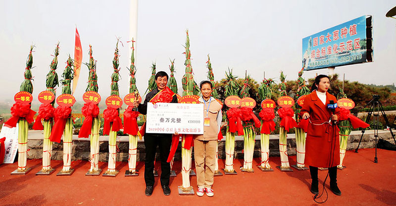Un agriculteur remporte le prix du plus grand oignon vert chinois