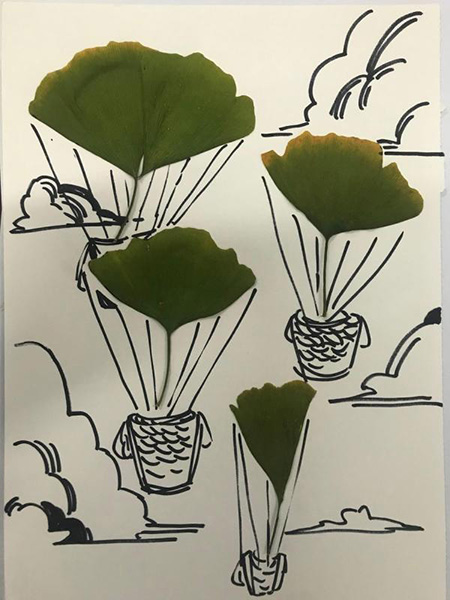 Jiangsu : des étudiants transforment les feuilles mortes en œuvres d'art