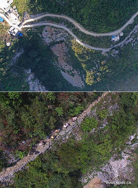 Guangxi : des routes construites dans les montagnes reculées du comté de Dahua pour lutter contre la pauvreté