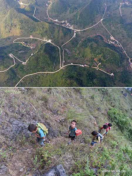 Guangxi : des routes construites dans les montagnes reculées du comté de Dahua pour lutter contre la pauvreté
