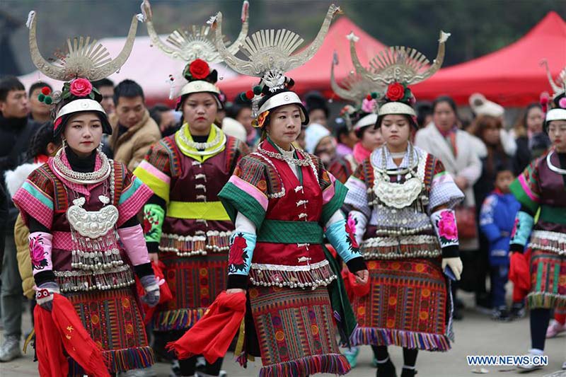 Guizhou : des villageois assistent à la célébration annuelle du lusheng dans le comté de Danzhai 