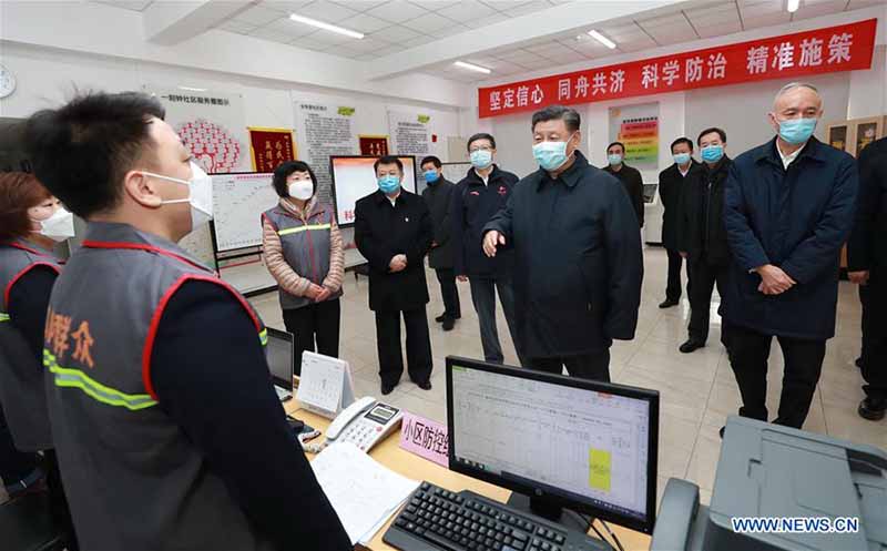 Xi Jinping inspecte le travail de prévention et de contrôle du nouveau coronavirus à Beijing