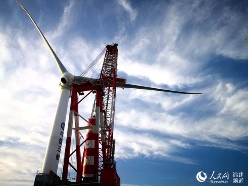 L'éolienne offshore avec la plus grande capacité à machine unique en Chine a été installée avec succès