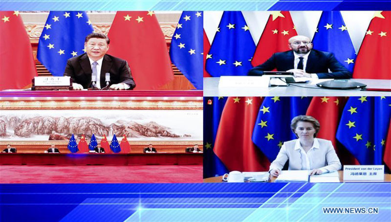 Le président chinois rencontre des dirigeants de l'UE par liaison vidéo