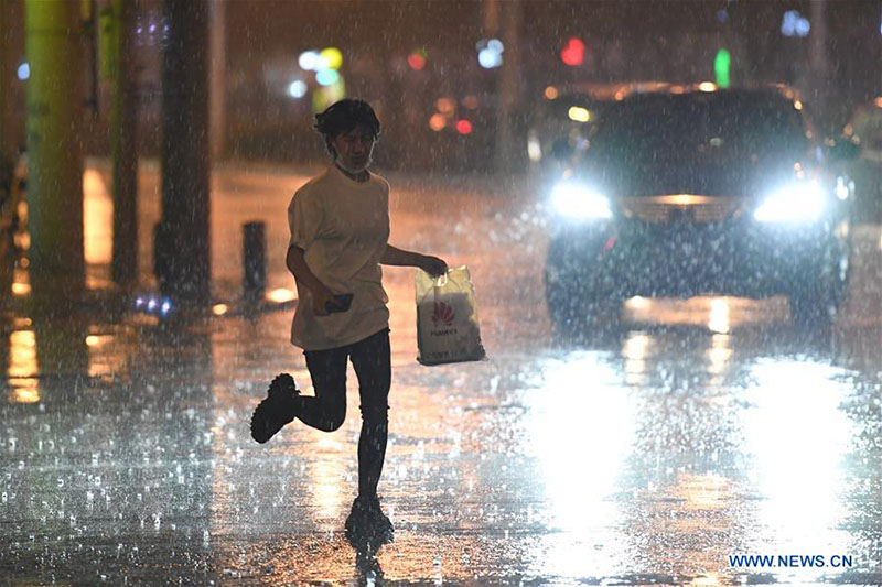 Chine : tempêtes de pluie à Beijing