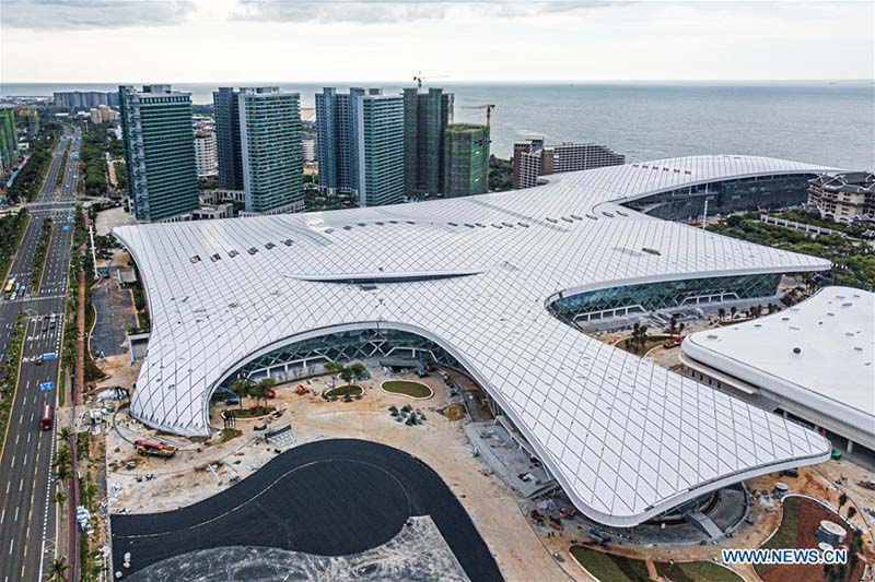 Chine : construction du Centre international de convention et d'exposition de Hainan