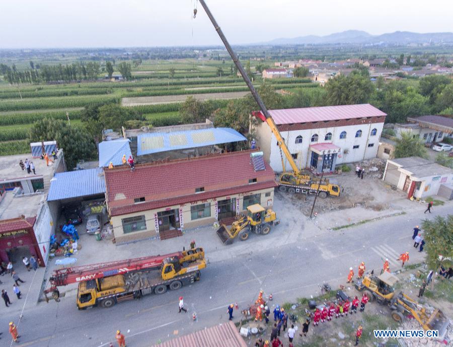 Chine : dix-sept morts dans l'effondrement d'un restaurant dans le nord