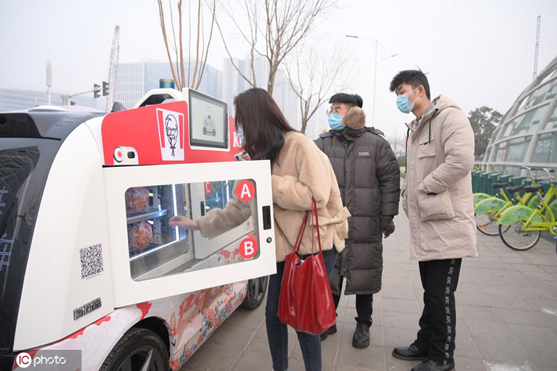 Un camion-restaurant automatique s'installe à Zhengzhou