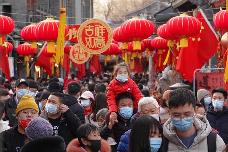Les gens sont restés dans la ville où ils vivent et travaillent pour fêter le Nouvel an chinois, ce qui a boosté la consommation pendant les vacances