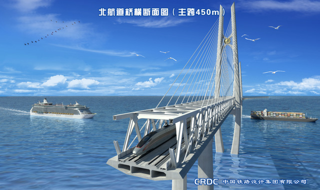 Fin des relevés en mer pour le pont ferroviaire trans-maritime de la baie de Hangzhou