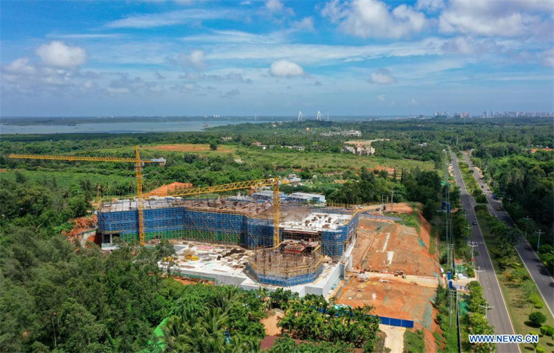La Cité aérospatiale internationale de Wenchang en construction