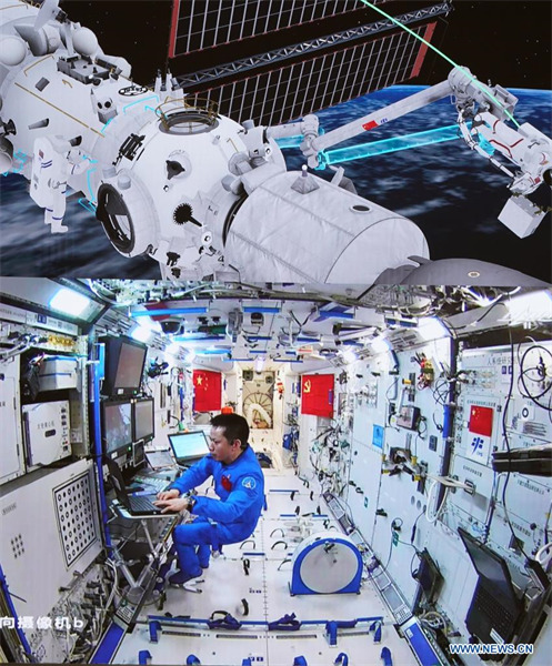 Des astronautes chinois mènent leurs deuxièmes activités extravéhiculaires